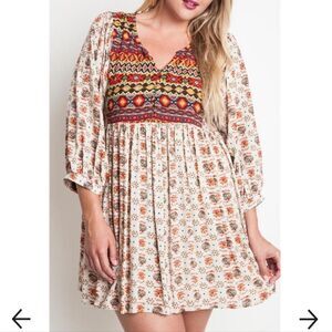 Umgee Boho Tunic Dress Medium